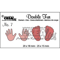 Punching and embossing template: baby, hands and feet