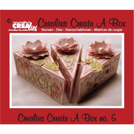 Crealies und CraftEmotions Puncionamento e gravação modelo para um pedaço de caixa de bolo