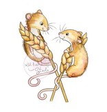 Wild Rose Studio`s Gennemsigtige frimærker: 2 søde mus