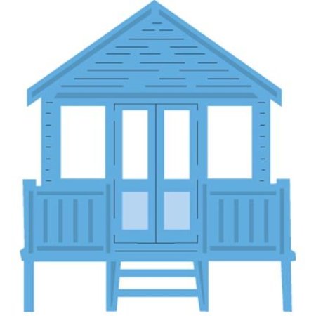 Marianne Design Stansning og prægning skabelon: strandhus