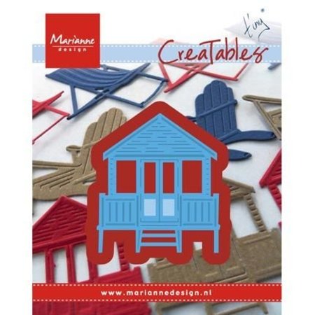Marianne Design Troquelado y estampado en relieve plantilla: casa en la playa