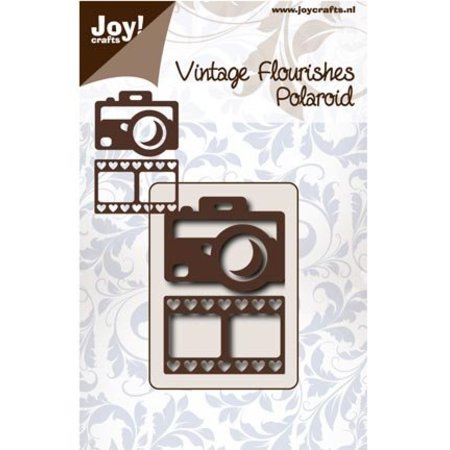 Joy!Crafts und JM Creation Stamping- and pre-template: camera and film strips with hearts