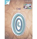 Joy!Crafts und JM Creation Stampaggio e goffratura stencil: ovale cornice decorativa