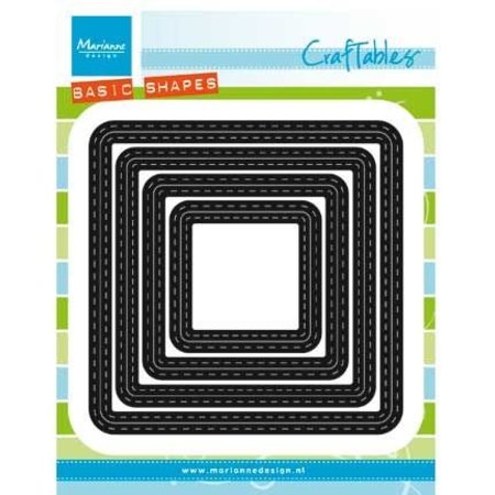 Marianne Design Ponsen en embossing sjabloon: basic mounts square