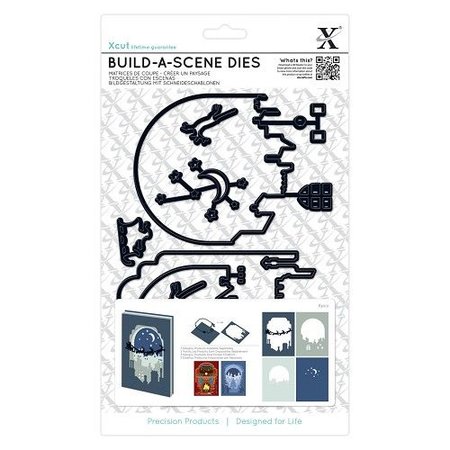 X-Cut / Docrafts Punching and embossing template: Shadow Box The (8pcs) - Santa in the Sky