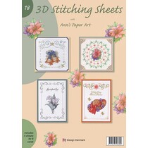 A4 livre Stickvorlage pour 8 cartes