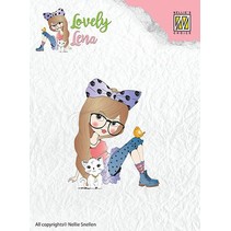 timbre Transparent: Lena, amoureux des animaux