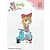 Nellie snellen Transparent stamp: Lena, on scooter