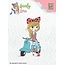 Nellie snellen Transparent stamp: Lena, on scooter