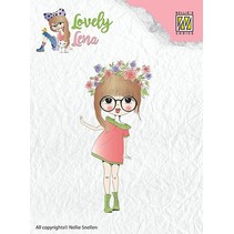 timbre transparent: Lena, couronne de fleurs
