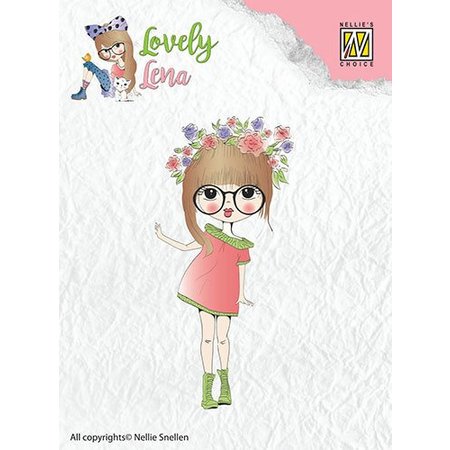 Nellie snellen Transparent stempel: Lena, blomster krans