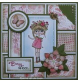 Nellie snellen Transparent stempel: Lena, blomster krans