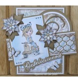 Nellie snellen Transparent stamp: Lena, on scooter