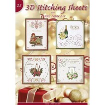 A4 livre Stickvorlage pour 8 cartes