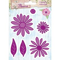 Troquelado y estampado en relieve plantilla: Beautiful Flowers
