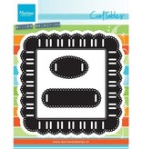 Marianne Design Troquelado y estampado en relieve plantilla: cuadriláteros Dekoband
