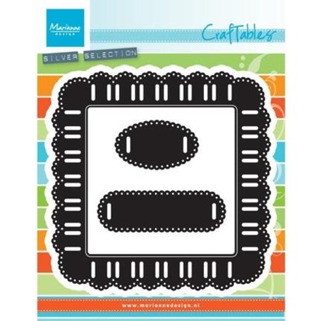 Marianne Design Punching and embossing template: Dekoband quadrangles