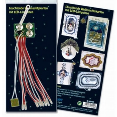 BASTELZUBEHÖR / CRAFT ACCESSORIES LED sæt med 8 LED lys hvid