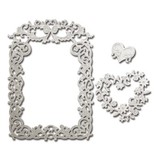Spellbinders und Rayher Bokse og preging mal: Blomster ramme med hjerte
