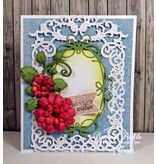 Spellbinders und Rayher Bokse og preging mal: Blomster ramme med hjerte
