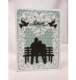 Spellbinders und Rayher Bokse og preging mal: Blomster ramme med hjerte
