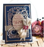 Spellbinders und Rayher Bokse og preging mal: Blomster ramme med hjerte