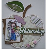 Dutch DooBaDoo A4 Template: Card type apple