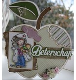 Dutch DooBaDoo A4 Template: Card type apple