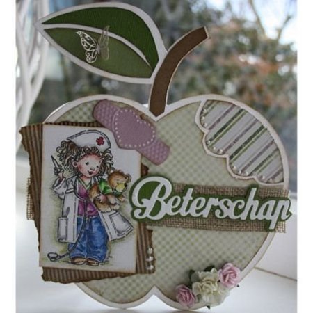 Dutch DooBaDoo A4 Plantilla: Tipo de tarjeta de manzana