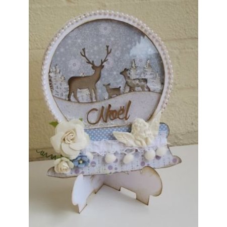 Dutch DooBaDoo Plantilla A4: Tipo de tarjeta Snowglobe