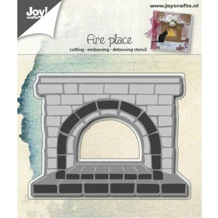 Joy!Crafts und JM Creation Stansning og prægning skabeloner: Fireplace