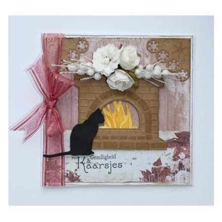 Joy!Crafts und JM Creation Punching and embossing templates: Fireplace