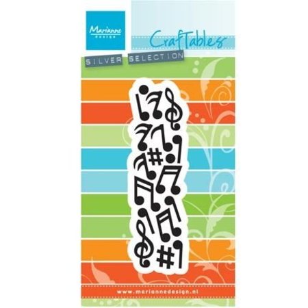 Marianne Design Stamping and embossing folder: music
