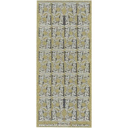 Sticker Glitter adhesivo decorativo 10 x 23cm, grandes estrellas.