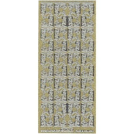 Sticker Glitter autocolante decorativo, de 10 x 23 centímetros, grandes estrelas.