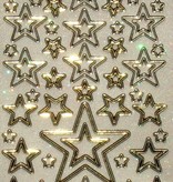 Sticker Glitter Ziersticker, 10 x 23 centímetros, estrelas, tamanho diferente.
