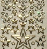 Sticker Glitter Ziersticker, 10 x 23cm, stjerner, ulik størrelse.