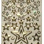 Sticker Glitter decorative embroidery, 10 x 23cm, stars, different size.