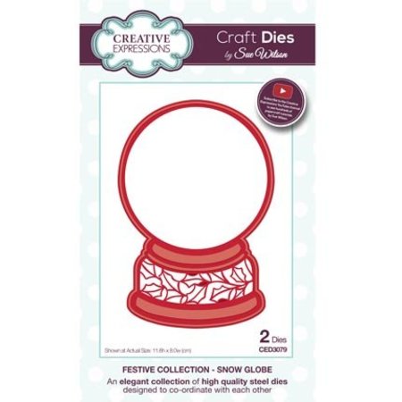 Creative Expressions NEW: punching and embossing template: snow globe