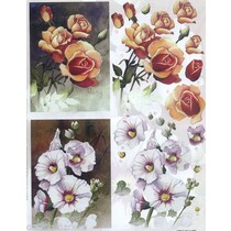 Feuilles 3D Die coupées: Fleurs