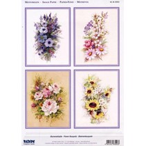 3D Stanzbogen + 1 Hintergrundbogen : Blumen