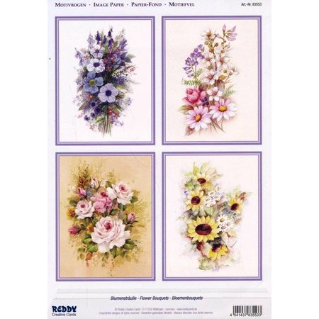 BILDER / PICTURES: Studio Light, Staf Wesenbeek, Willem Haenraets 3D Stanzbogen + 1 Hintergrundbogen : Blumen
