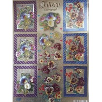 3D Stanzbogen Metallic LOOK : Petunie und Stiefmütterchen