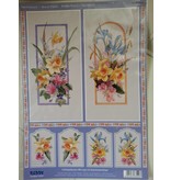 BILDER / PICTURES: Studio Light, Staf Wesenbeek, Willem Haenraets 3D Die vellen + 1 vel achtergrond: bloemen met cadeau-tag