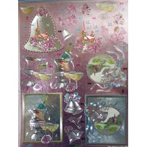 3D Die cut sheets Metallic LOOK: Wedding