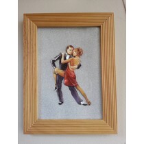 3D Die cut sheets Metallic LOOK: Dancing couple