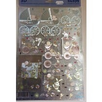 3D Die losse vellen metallic look: Baby