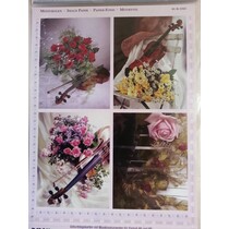 Feuilles 3D decoupees + 1 fond feuilles: bouquets de mariée