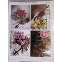 Feuilles 3D decoupees + 1 fond feuilles: bouquets de mariée