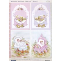 3D Die cut ark + 1 Baggrund ark: Baby